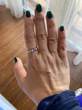 Anillos de dedo de corazón y arco iris para mujer, de bambú, plata de ley 925 auténtica, sortija de compromiso de boda, joyería