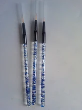 3 unids/set de línea de arte pintura bolígrafo Slim 3D acrílico consejos pinceles para Gel UV dibujo línea colorido diseño de malla herramientas de manicura de uñas