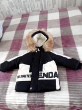 Boys Coat Jacket Winter Cotton Hooded Baby-Fur-Collar Childrens New Velvet Thicken 