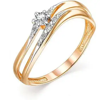 

Alcor ring with 6 diamonds in red gold