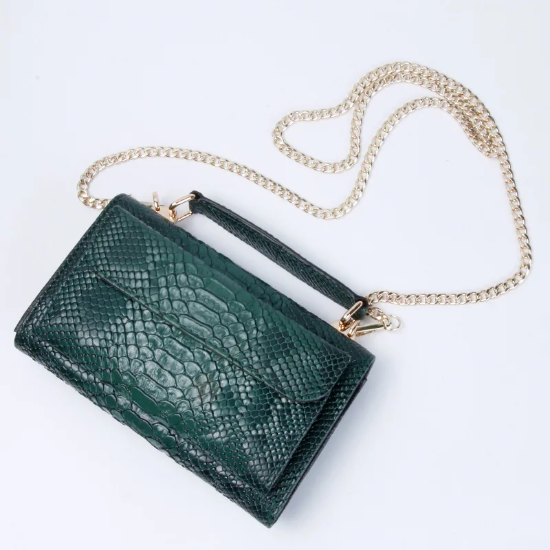 Fashion Crocodile Python Snake Leather Shoulder Bag Python Leather Bags ...