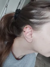 Simple creativo piercing oreja esposas Punk de acero inoxidable de Color oro y plata pendientes de Clip pendientes largos aretes pendientes mujeres hombres pendientes Hip Hop Brincos