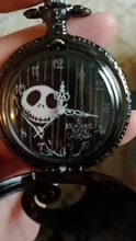 Reloj de bolsillo de plata/Negro/bronce para Navidad, película de Jack skeleton, Tim