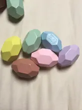 Bloques de construcción de piedra colorida Jenga para niños, juguete educativo de estilo nórdico creativo, piedra de arcoíris, juguete de madera