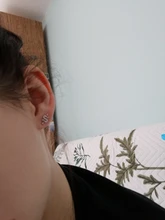 Canner-pendientes tipo botón de plata fina S925 para mujer, aretes de serpiente de forma pequeña, regalo diario, joyería fina