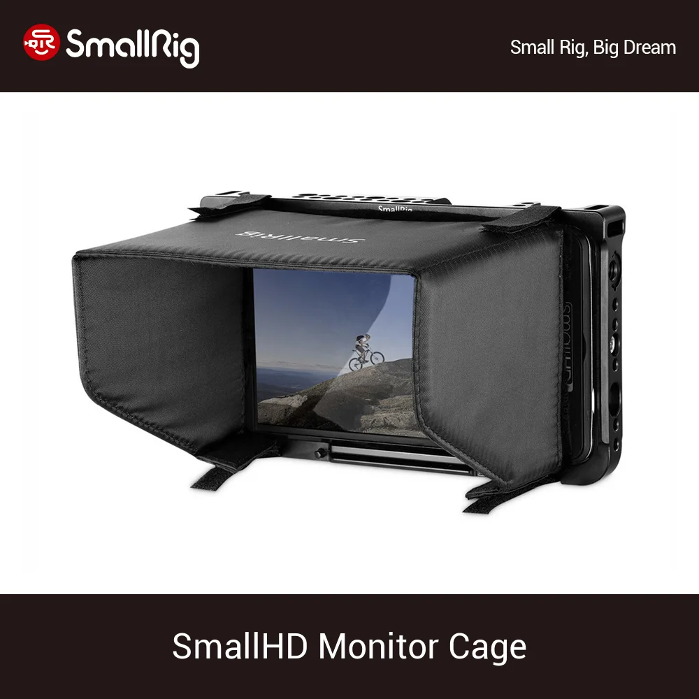 

SmallRig Monitor Cage With Sun Hood for SmallHD 700 Series 701Lite/702 Lite/702 Bright Monitor Screen Cage+Sunhood Kit- 2131