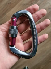 Mosquetón de escalada profesional 25KN, cierre de seguridad de aluminio de aviación en forma de D, equipo de Montañismo para escalar al aire libre