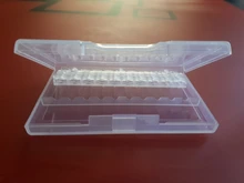 Caja de almacenamiento con ranuras de plástico para limas de uñas, accesorios de manicura con soporte transparente acrílico, 20 unidades