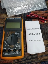 Multímetro Digital profesional DT9205A, medidor Manual de rango de voltaje, valores eficaces verdaderos, probador de transistores, herramienta de electricista