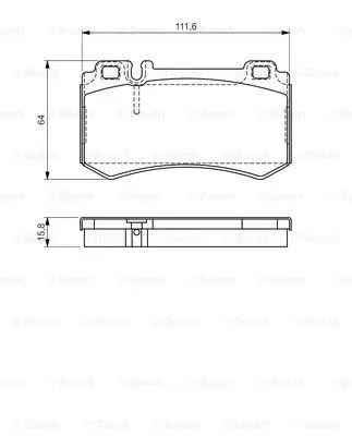 Колодки дисковые з. MB CLK/C215 99 BOSCH 0 986 494 356