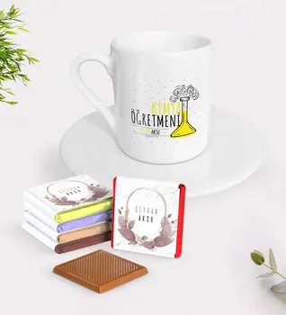 

Personalized Chemistry Teacher Turkish coffee Cup and Chocolate Gift Seti-5