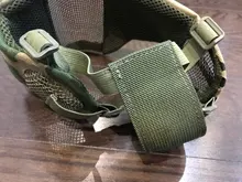 Nueva táctica máscaras de Airsoft Paintball CS plegable media cara de acero de bajo carbono de malla de estilo militar cómodo oreja máscara protectora