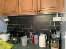 Vinyl Wallpaper Film Toilet-Background Tile Self-Adhesive Kitchen Bathroom Waterproof