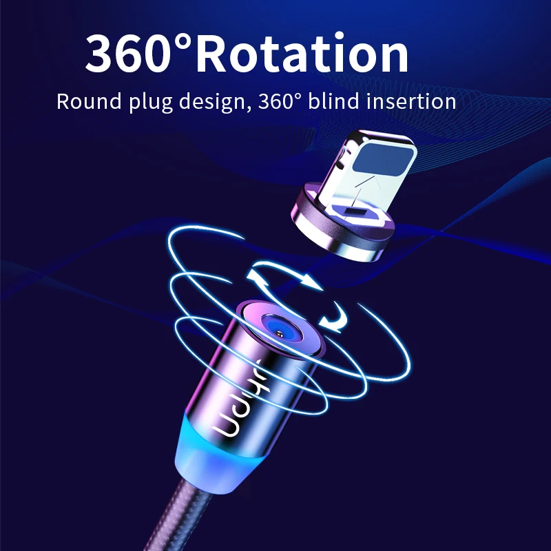 Магнитный usb кабель Udyr для быстрой зарядки USB Type C iPhone xs Samsung зарядный Micro мобильный