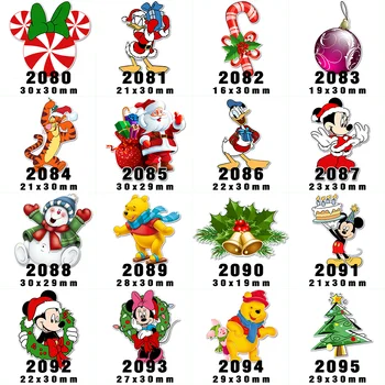 

HSDCraft Free shipping 30 pcs planar resin ribbon Christmas cartoon resin