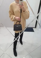 Kimono Cardigan Sweaters Lantern Berrygo V-Neck Knitted Female Women Sleeve-Button Streetwear