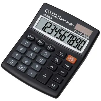

Calculator table Black 10 digits solar and battery powered Z200510CITIZEN7.63