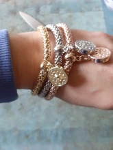 ZOSHI 3 unids/set búho de cristal pulseras de amuleto de corazón y brazaletes de aleación de oro elefante ancla colgantes pulseras de diamantes de imitación para las mujeres