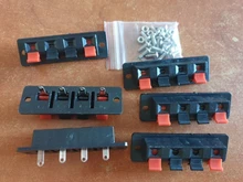 2 uds 6 uds 10 Uds 2 3 4 conector de posiciones Terminal Push en Jack carga de 4 polos de altavoz de Audio enchufe de terminales hembra Clip