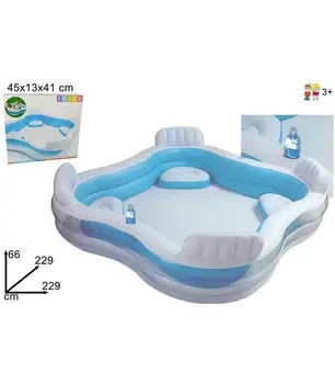 

Pool With 4 Armchairs With Backrest 2.29x2.29x6 Toy Store