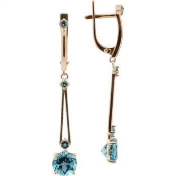 

Aloris earrings with 8 Topaz in red gold