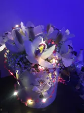 Tiny leaf garland fairy light decor LED Copper Wire string lights for Wedding forest