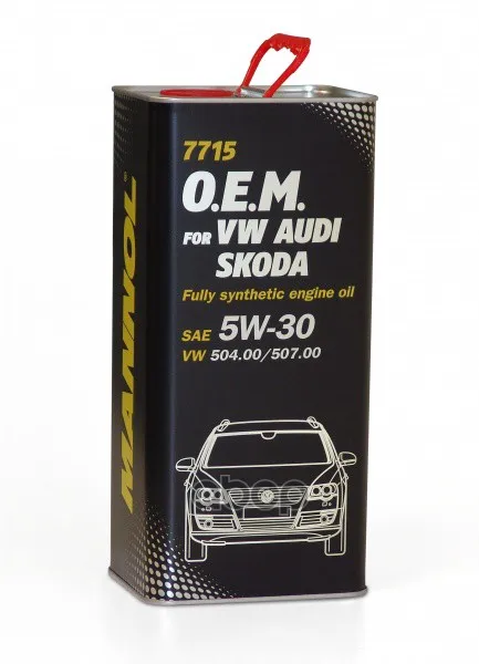 Масло Мотор 5w30 Mannol 5л Синт 7715 O.E.M. For Vw Audi Skoda 504.0/507.00металл Mannol 4035 MANNOL арт. 4035