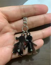 Nextvance-llavero personalizado con dos nombres para niño y niña, placa de identificación creativa personalizada para bebé, regalo de cumpleaños, joyería