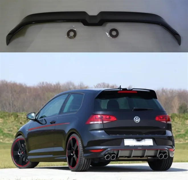 Alettone Vw Golf 7 Golf Vii 3 5 Porte Porte 2012-2020 Nero Brillante Spoiler