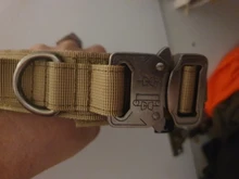 Collar de perro personalizado con grabado de nombre libre, hebilla de Metal fuerte, táctico, perro militar, con mango de Control, liberación rápida