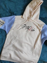 Sudadera con capucha de estilo coreano Harajuku para mujer, ropa para Parte Superior Femenina, estilo KPOP Straykids, Con álbum de Stray, manga larga, retales