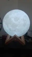 Night-Light Moon-Lamp Touch-Switch Bedroom-Decoration LED Birthday-Gift 3d-Print Rechargeable
