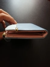 Cartera pequeña para mujer, monedero pequeño, billetera pequeña con broche para tarjeta de mujer
