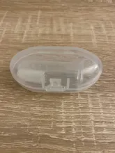 Cepillo de dientes de silicona para dedos de bebé + caja, cepillo de dientes de silicona suave transparente para niños, cepillo de limpieza de goma para bebés