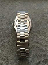 PLADEN-Reloj de pulsera de cuarzo para hombre, de negocios, de lujo, a la moda, correa de acero inoxidable, azul degradado, reloj calendario a prueba de agua