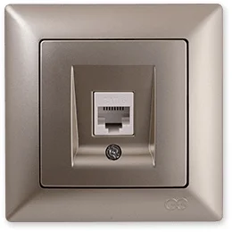 

PnpnElectrıc Gns Visage Ambiance Metallic Beige Single Data Socket (RJ45 Cat6)