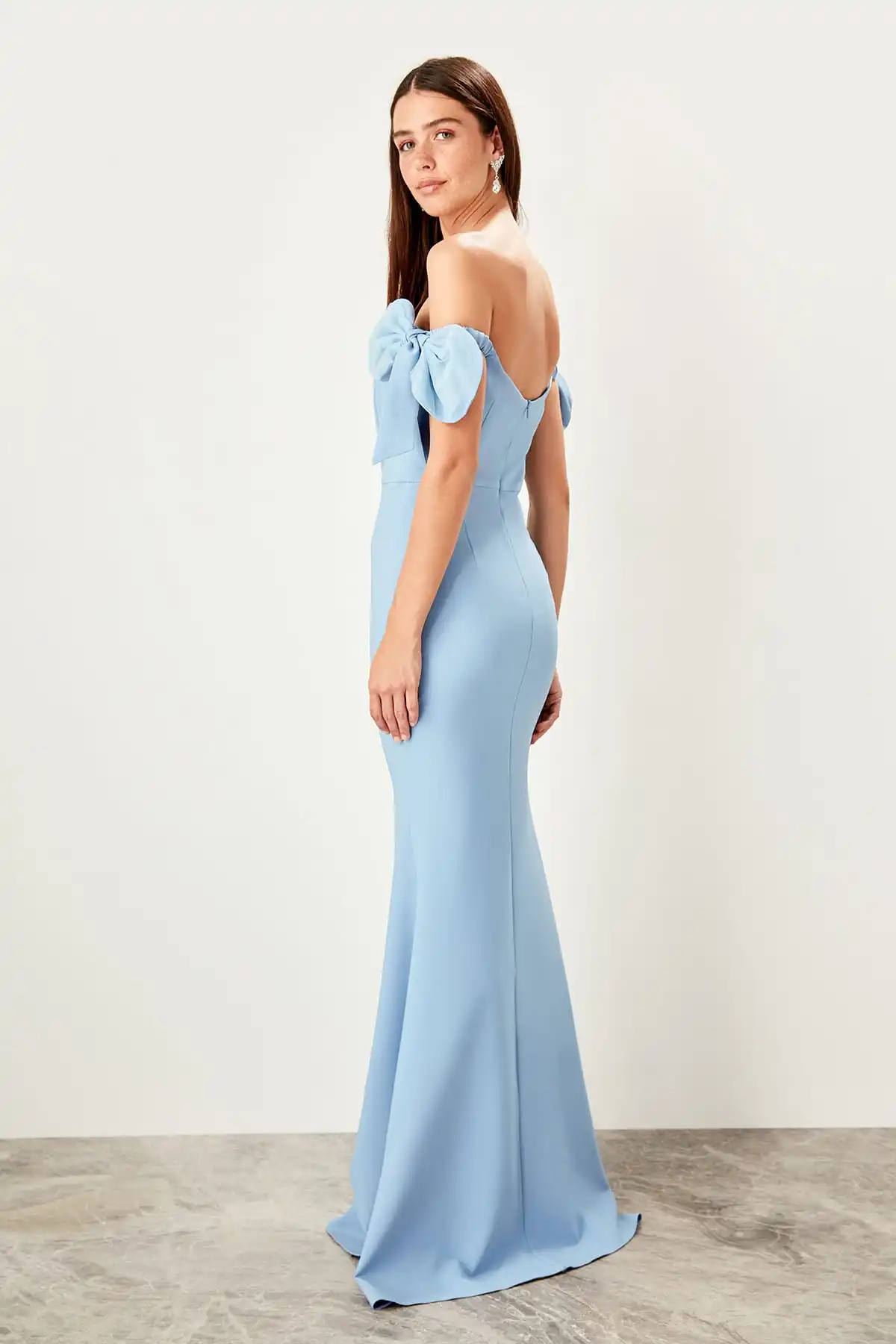 Trendyol вечернее платье с бантом TPRSS19BB0544|Вечерние платья| |