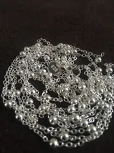 Collar de plata de ley 925 con cuentas multicapa para mujer, accesorio elegante, cadena larga, para fiesta de boda