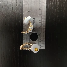 S925 aguja diseño coreano pendientes de Metal geométrico Irregular círculo lágrima perla simulada pendientes para las mujeres regalo