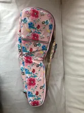 Mochila para ukelele de 21 pulgadas, bolsas para los dos hombros estampado piel, suave, impermeable