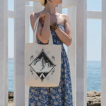 

Angemiel Bag Moon Crescent Pole Star Motif Cloth Bag