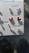 7 par/set de corazón de cristal pendientes hojas para las mujeres encanto de diamantes de imitación pequeño conjunto de pendientes de perlas de joyería de regalo Brincos