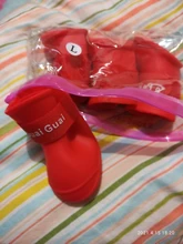 4pcs/lot S/M/L Pet Dog Rain Shoes for Dogs Booties Rubber Portable Anti Slip Waterproof