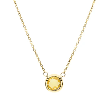 

Gold necklace with citrine sunlight sample 585