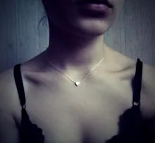 Collar con colgante de corazón pequeño para mujer, cadena y corazón corto, regalo, étnicos bohemios, collar de Gargantilla al por mayor