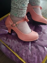 2020 nueva gran oferta zapatos de baile de cuero de princesa zapatos de fiesta de arco de color rojo sólido brillante zapatos de moda de tacón alto para niños