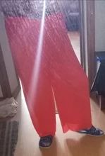 Women Pant Trousers Culottes Wide-Leg Chiffon Thin Female High-Waist Plus-Size Casual