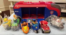 Coche de juguete de plástico de la Patrulla canina para niños, juguete de la Patrulla canina, autobús de rescate, modelo de figura de acción, regalo de cumpleaños