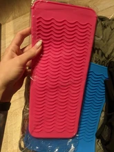 Herramienta de Peinado para rizar el pelo, plancha multifunción antideslizante, plana, de silicona, resistente al calor, estera de viaje, bolsa