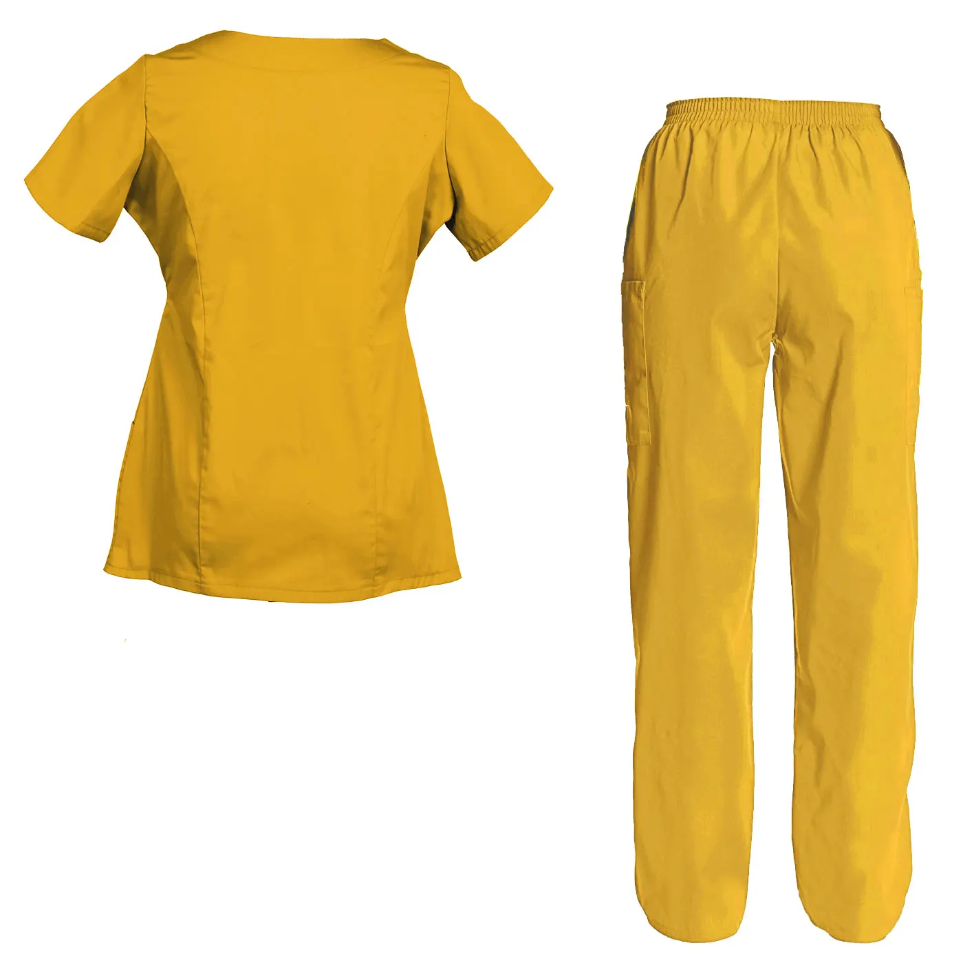 Medical Uniform Women's Embroidered Scrub Set Nursing Uniform Top and Pants